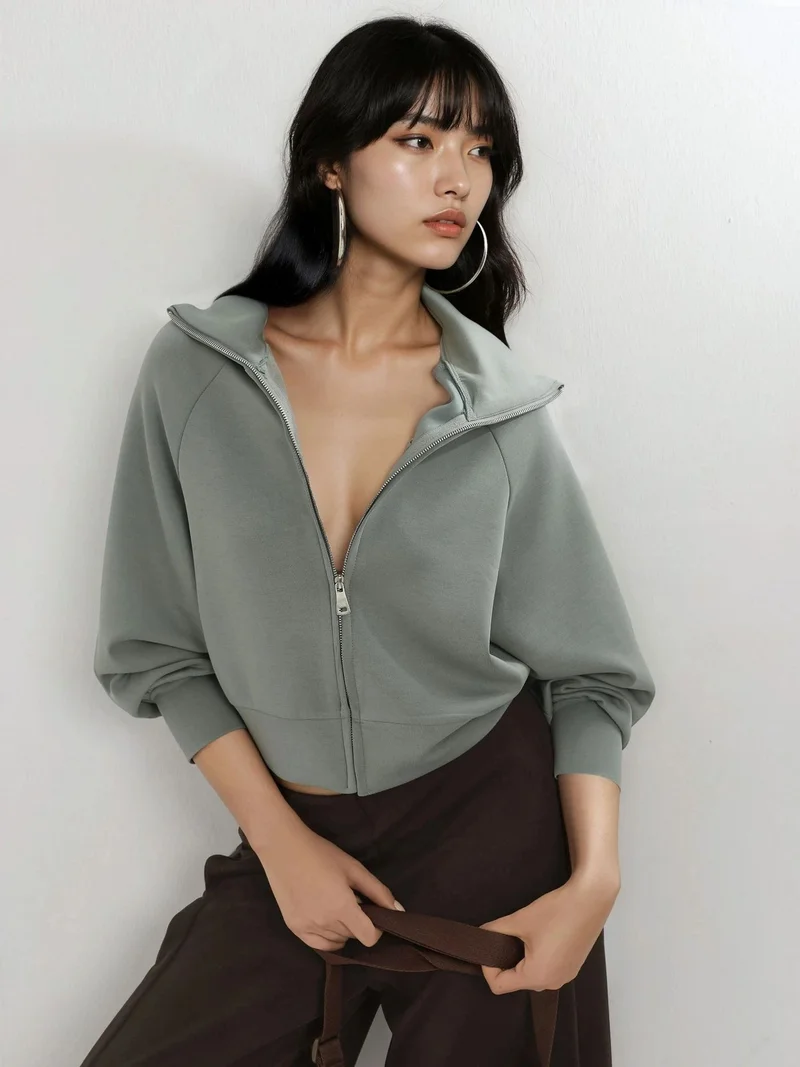 Busem BUSEM Relaxed Fit Zippered Sweatshirt