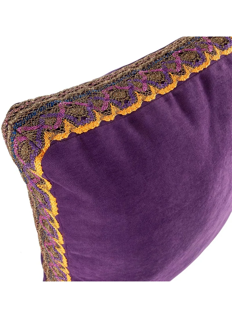 Mikasa Moor Alexa Purple Bordered 50X50 Pillow Cushion