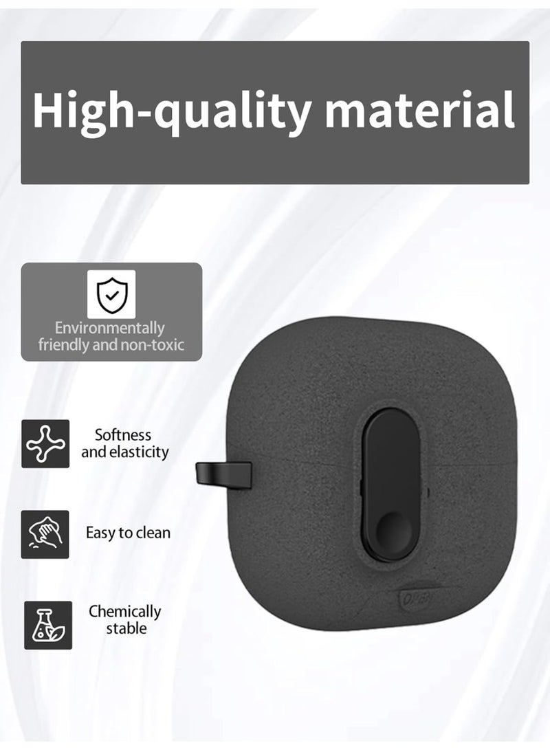 QIRG Compatible with Huawei FreeClip 2 Case with Stand,Full Drop Protection Automatic Snap Switch Design with Cleaner Kit -Black - Image 3