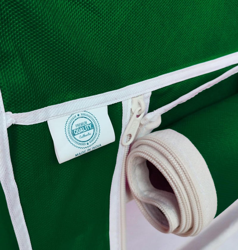 GTC almirah for Clothes Multipurpose Collapsible Wardrobe NonWoven Fabric 90 GSM 88230 Green - Image 4