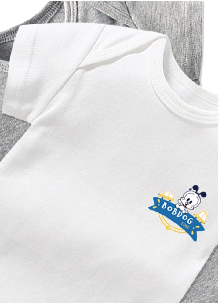 BOBDOG Bobdog Unisex 100% Cotton Natural Comfort Infant Baby Bodysuit-White  - Image 4