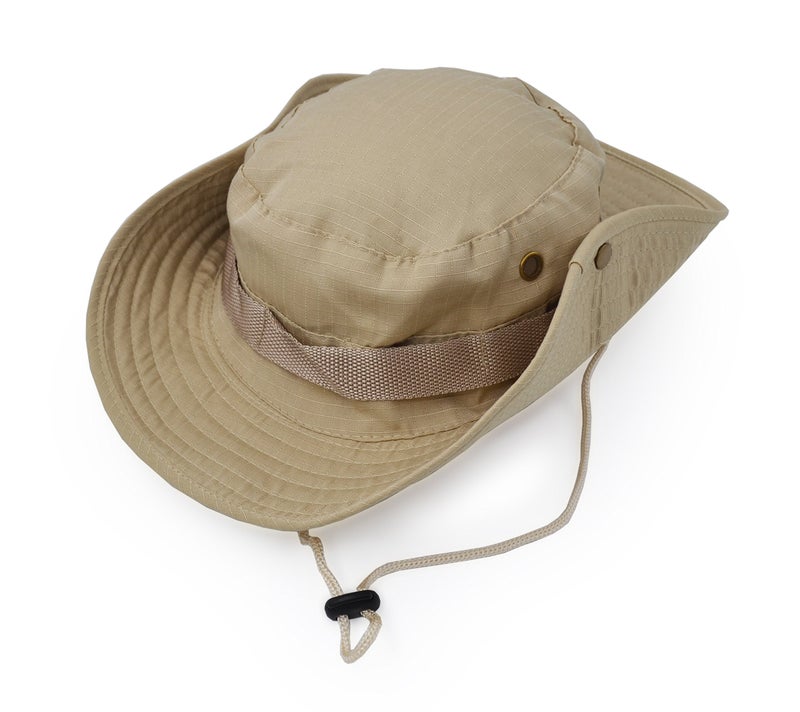 UltraKey Outdoor Wide Brim Sun Protect Hat, Classic US Combat Army Style Bush Jungle Sun Cap for Fishing Hunting Camping Khaki 6 - Image 4
