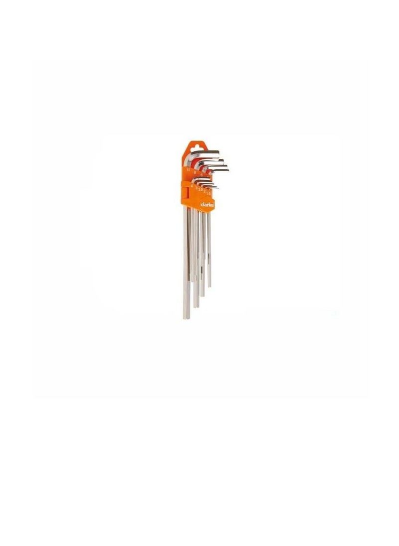 Clarke Clarke Allen Key 10 pcs Set Short, 1.5mm – 12mm  - Image 1