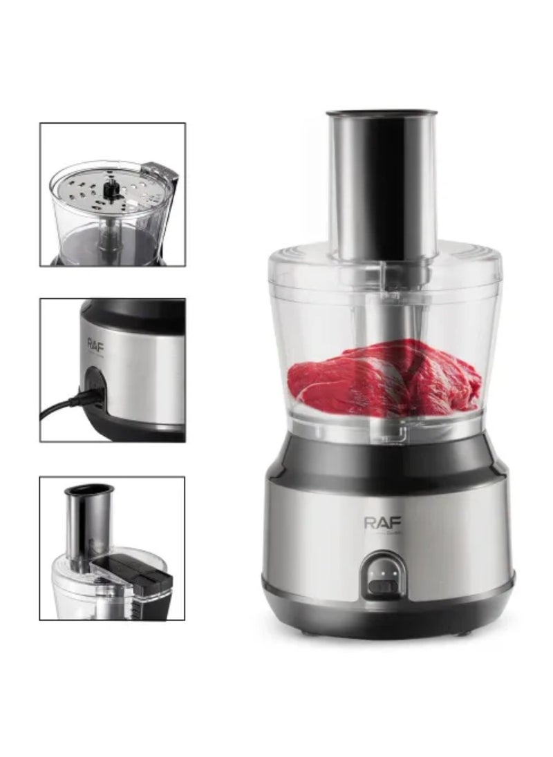 RAF - Food Processor  with  Low noise during use , 200 Watt, 750ML R.2862, strong Stainless steel material Anti-rust - Image 1