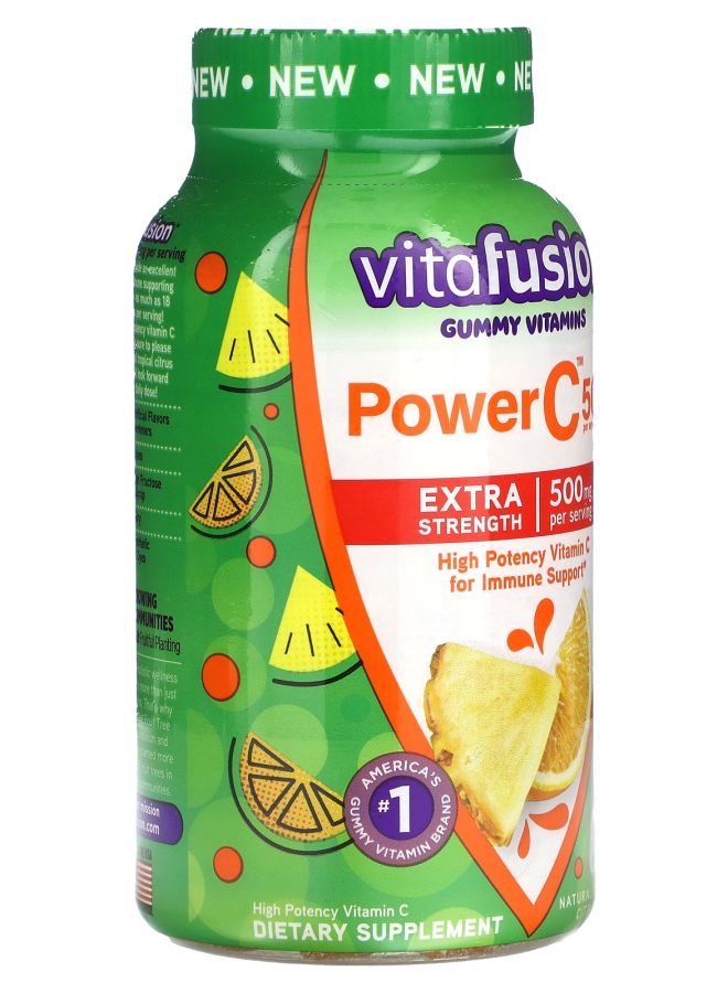 Vitafusion Gummy Vitamins Power C Gummies Extra Strength Tropical Citrus 92 Gummies (125 mg per Gummy) - Image 2
