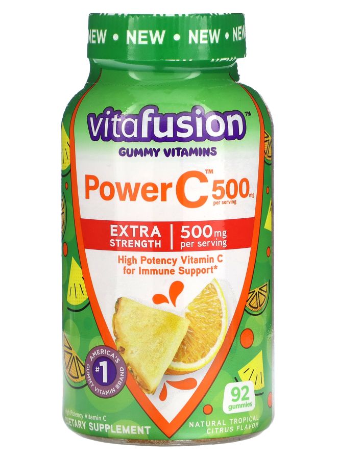 Vitafusion Gummy Vitamins Power C Gummies Extra Strength Tropical Citrus 92 Gummies (125 mg per Gummy) - Image 1