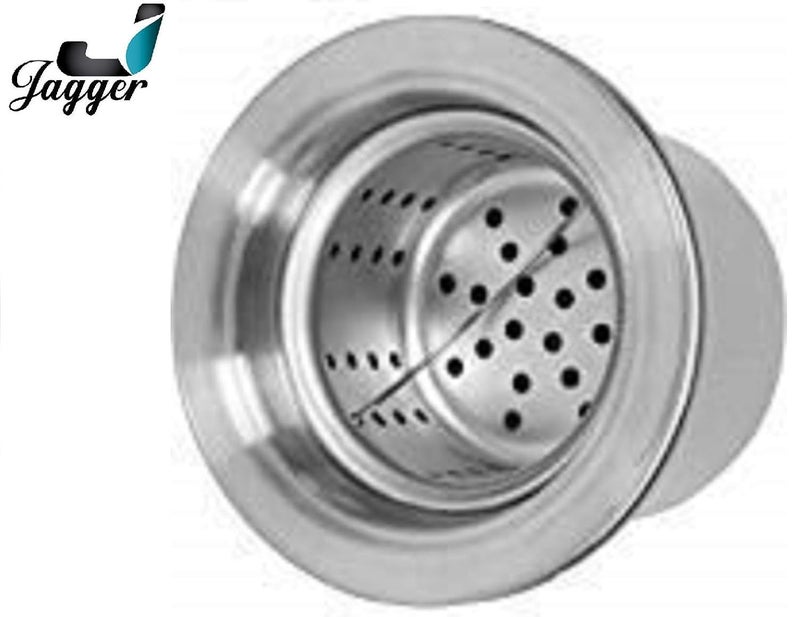 JAGGER وصلة تصريف حوض المطبخ من الفولاذ المقاوم للصدأ أو جالي النفايات المستخدمة في حوض المطبخ (مادة الفولاذ المقاوم للصدأ من الدرجة 304 مع سلة تحتية 4 بوصة) - Image 5