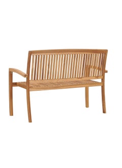 vidaxl Modern Design Stacking Garden Bench with Cushion 128.5 cm Solid Teak Wood  - Image 5
