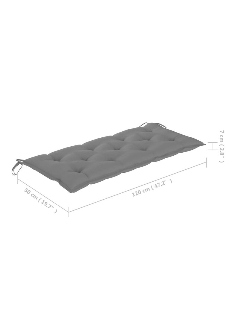 vidaxl - Modern Design Stacking Garden Bench with Cushion 128.5 cm Solid Teak Wood - Image 1