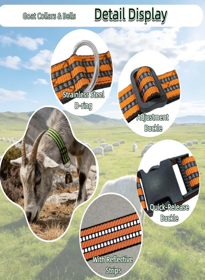 Chuanke Goat Collars and Bells，Durable Nylon Adjustable Collar with Quick Release Buckle & Loud Copper Bell, Anti-Lost Grazing Collar for Farm Animals, Sheep, and Cattle Accessories - Image 3