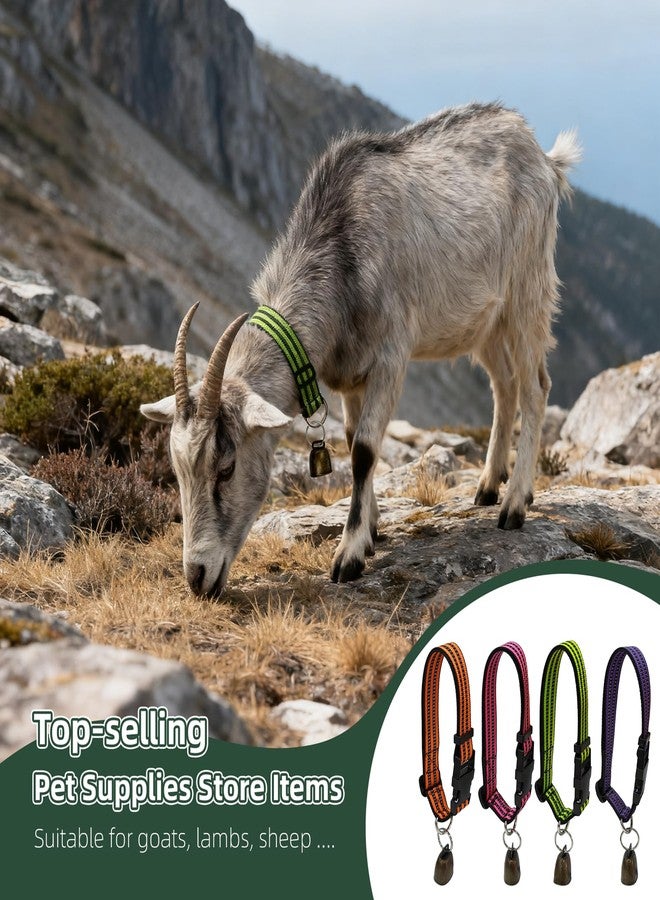 Chuanke Goat Collars and Bells，Durable Nylon Adjustable Collar with Quick Release Buckle & Loud Copper Bell, Anti-Lost Grazing Collar for Farm Animals, Sheep, and Cattle Accessories - Image 5