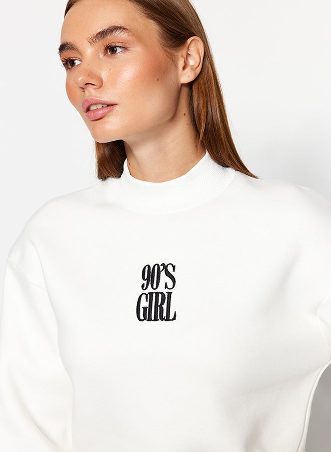 trendyol Sweatshirt - White - Regular fit - Image 4