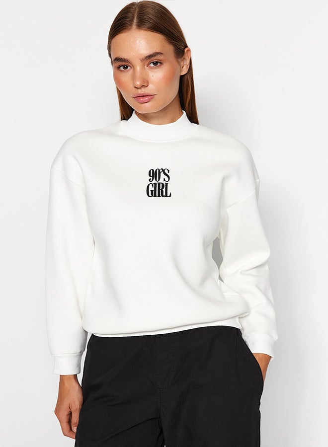 trendyol Sweatshirt - White - Regular fit - Image 1