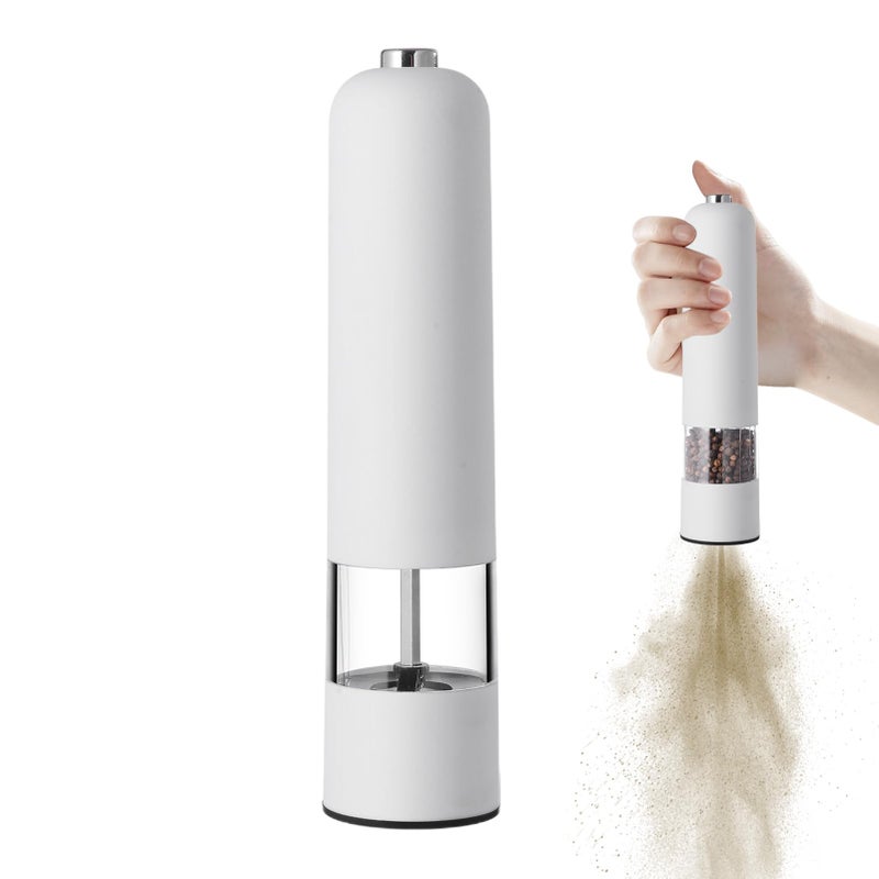 Red Electric Pepper Grinder Battery Powered Automatic Ceramic Salt Mill Kitchen Gadget - Image 2