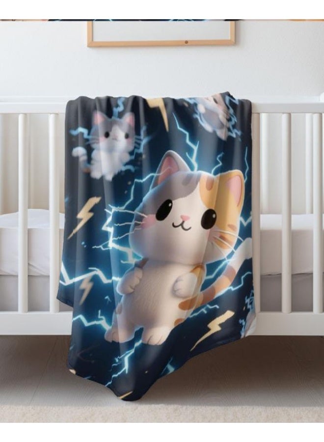 عام بطانية رقيقة من الفانيلا الكرتونية للأطفال والرضع (دافئة ومريحة، ومناسبة للنوم والألعاب) 70 سم * 100 سم - Image 5