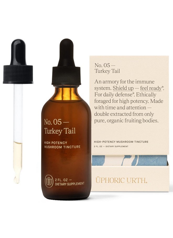 Turkey Tail Mushroom Extract Double Extracted Fruitbody Mushroom Tincture ; Immunity Booster Manages Inflammation Soothes Aches Healthy Digestive Function Antioxidants (60 Servings)