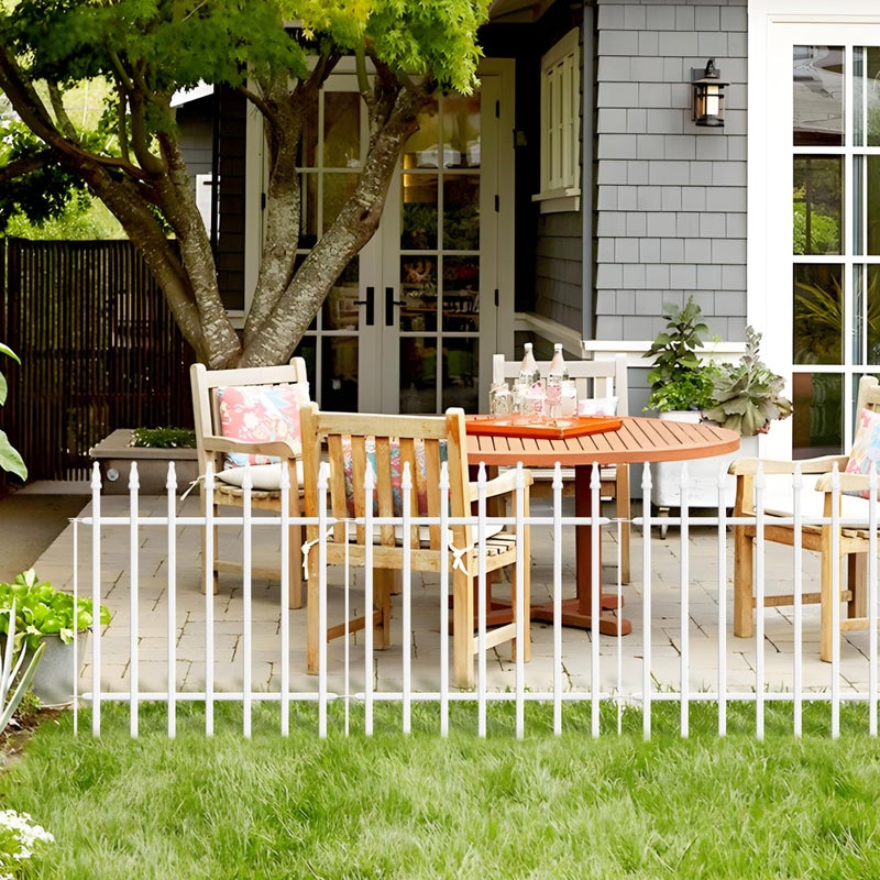 Thealyn Metal Garden Fence 24" W x 24" H (5 Panels, Total 10 ft), Decorative Border Folding Fence, Landscape Fencing for Flower Bed, Yard, Animal Barrier - Image 4