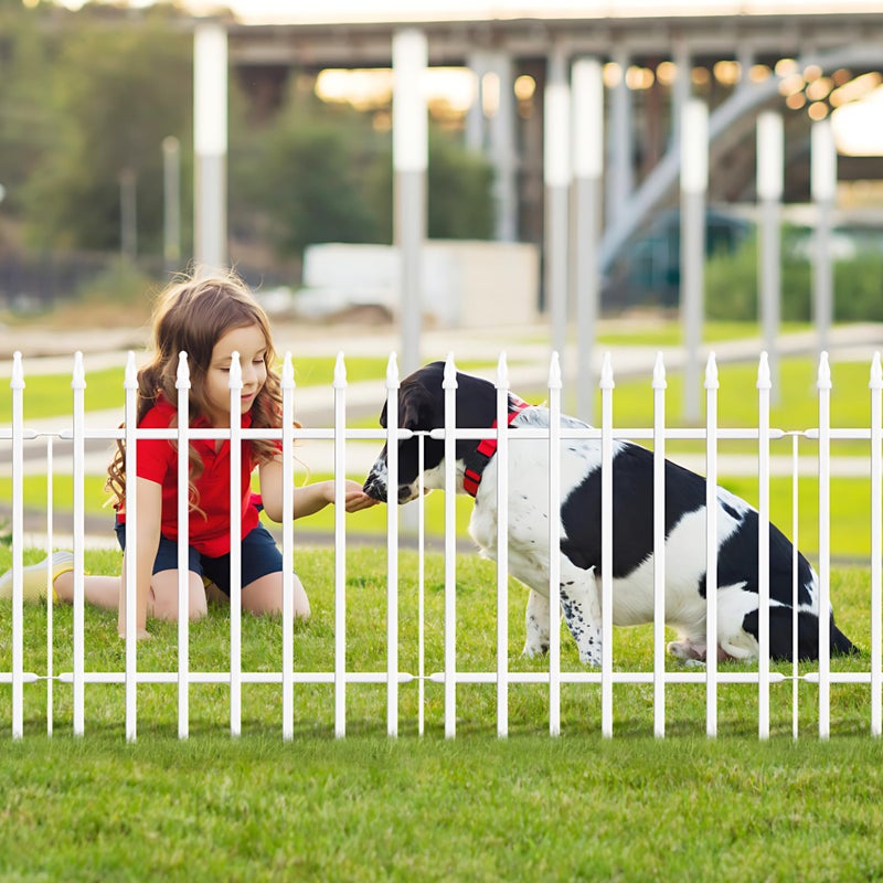 Thealyn Metal Garden Fence 24" W x 24" H (5 Panels, Total 10 ft), Decorative Border Folding Fence, Landscape Fencing for Flower Bed, Yard, Animal Barrier - Image 3