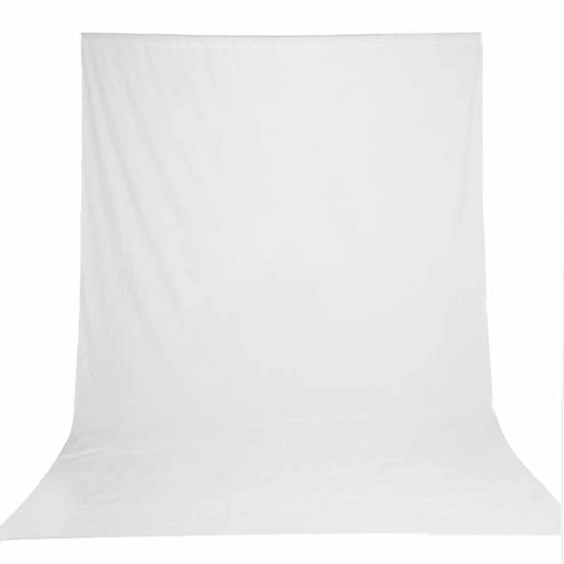 HMTFOTO 5X7ft Photo Backdrop White Backdrop for Photoshoot, Non-Reflective Soft White Backdrop for Home Studio, Baby Photography, YouTube Content & Live Streamingï¼ˆonly 1x Backgroundï¼‰ - Image 1