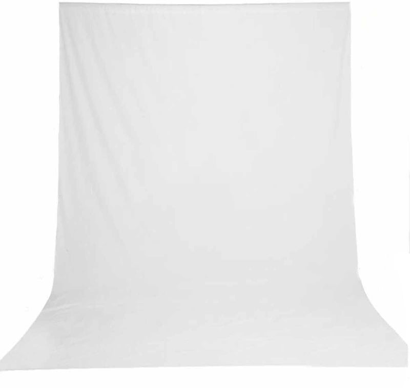 HMTFOTO 5X7ft Photo Backdrop White Backdrop for Photoshoot, Non-Reflective Soft White Backdrop for Home Studio, Baby Photography, YouTube Content & Live Streaming（only 1x Background） - Image 1
