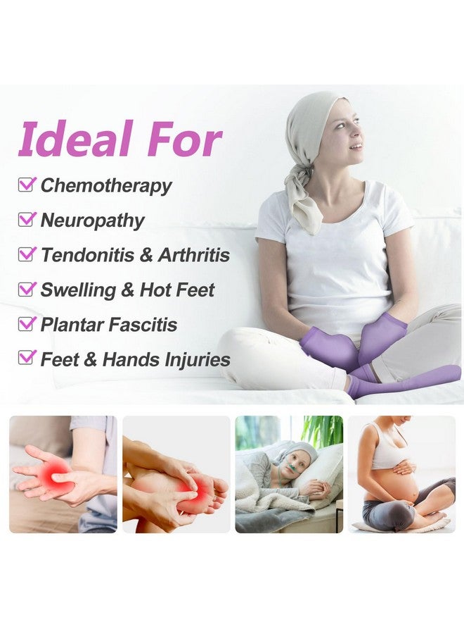 RelaxCoo RelaxCoo Cold Therapy Socks & Hand Ice Pack Cold Gloves for Chemotherapy Neuropathy, Chemo Care Package for Women Men, Ideal for Plantar Fasciitis, Carpal Tunnel, Arthritis Hand Pain Relief, S/M - Image 2