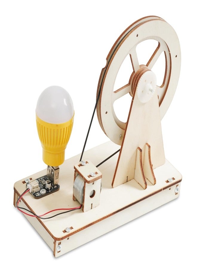 كيت 4 كيوريس مجموعة Kit4Curious® لتوليد الكهرباء باليد | مجموعة مشاريع تجارب علمية STEM | لعبة تعليمية لتحويل الطاقة الميكانيكية إلى كهربائية - Image 4