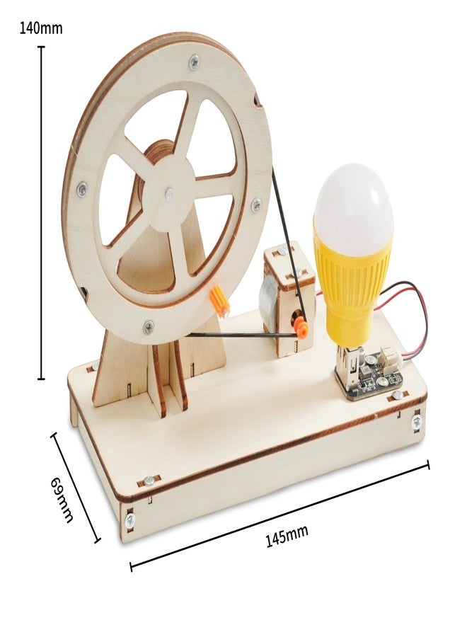 كيت 4 كيوريس مجموعة Kit4Curious® لتوليد الكهرباء باليد | مجموعة مشاريع تجارب علمية STEM | لعبة تعليمية لتحويل الطاقة الميكانيكية إلى كهربائية - Image 5