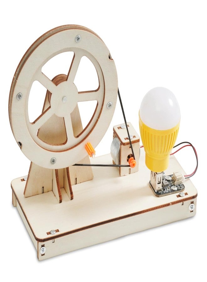 كيت 4 كيوريس مجموعة Kit4Curious® لتوليد الكهرباء باليد | مجموعة مشاريع تجارب علمية STEM | لعبة تعليمية لتحويل الطاقة الميكانيكية إلى كهربائية - Image 2