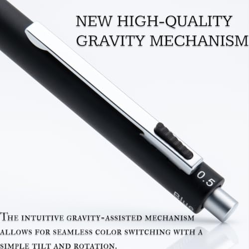 Monteverde USA Quadro 4-in-1 Multifunction Pen - Black Finish - Three Ballpoint Colors & Mechanical Pencil - Durable Brass Barrel with Knurled Grip - Portable & Refillable - Image 3