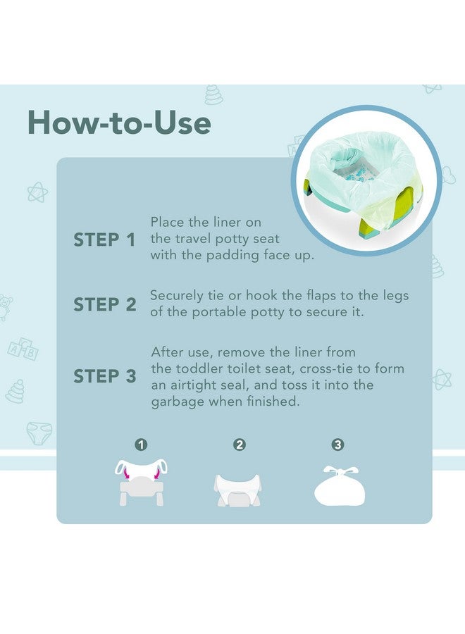 Kalencom Potette Plus Potty Seat Liners - Disposable, Leakproof Liners for Travel Potty Seat - Fragranced to Absorb Odor - 30 Count - Image 5