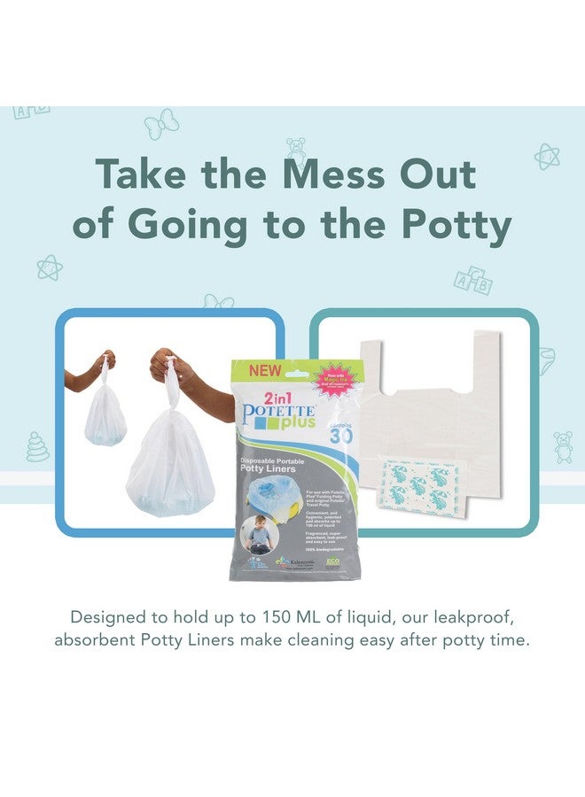 Kalencom Potette Plus Potty Seat Liners - Disposable, Leakproof Liners for Travel Potty Seat - Fragranced to Absorb Odor - 30 Count - Image 4