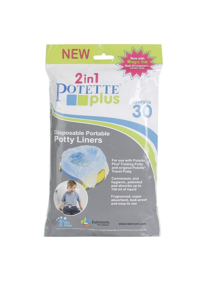 Kalencom Potette Plus Potty Seat Liners - Disposable, Leakproof Liners for Travel Potty Seat - Fragranced to Absorb Odor - 30 Count - Image 1