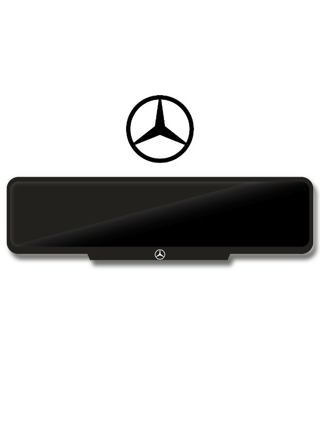 DXBSTAMPS Mercedes-Benz Emblem Number Plate Frame – Black Finish – Premium Design – Available in Sport, Square & Long Sizes – Custom Car Accessory – Easy Fixing with Tape – Stylish Upgrade for Your Benz  - Image 1