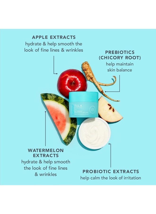 TULA Skin Care 24-7 Moisture Hydrating Day and Night Cream | Moisturizer for Face, Ageless is the New Anti-Aging, Face Cream, Contains Watermelon Fruit and Blueberry Extract | 1.5 oz.  - Image 4