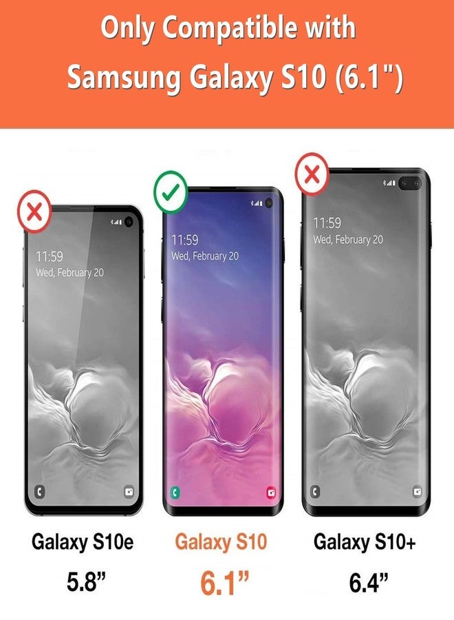 iCoverCase Compatible with Samsung Galaxy S10 Case with Card Holder, S10 Wallet Case for Women Men [RFID Blocking] PU Leather Protective Phone Case for S10 (Black) - Image 2