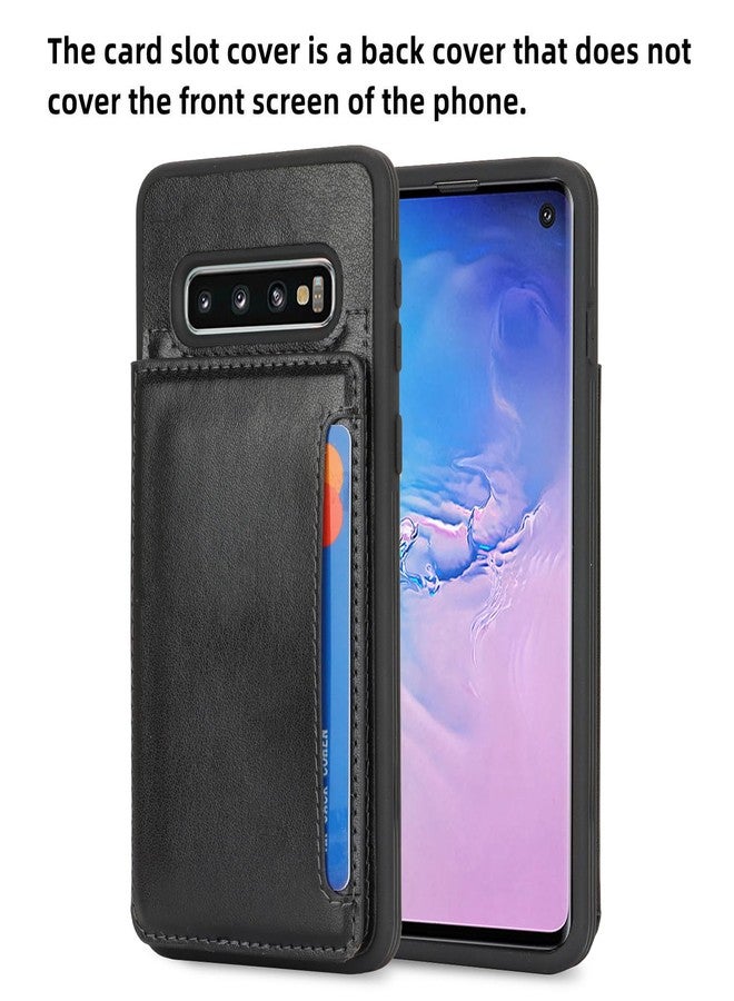 iCoverCase Compatible with Samsung Galaxy S10 Case with Card Holder, S10 Wallet Case for Women Men [RFID Blocking] PU Leather Protective Phone Case for S10 (Black) - Image 3