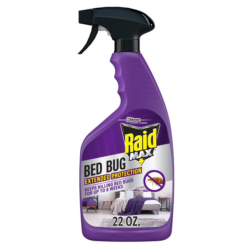 Raid Max Bed Bug Extended Protection Kills Bed Bugs for 8 weeks on Laminated Woods and Surfaces 22 Oz