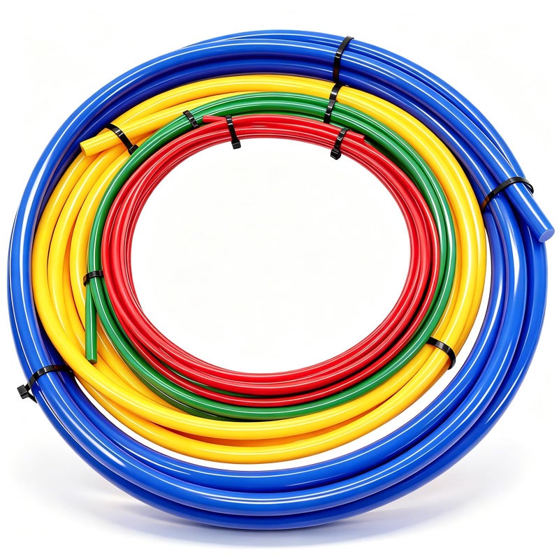 Tnisesm 4Pcs Conditioning Copper Tubing Pipe Extension 4M 14 12 38 58 Builtin Copper Tube Bending Strip Air Conditioning Pipe Bender Kit - Image 2