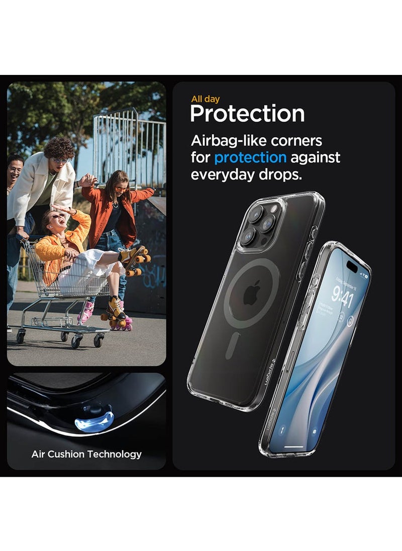 Spigen - Ultra Hybrid MagFit for iPhone 15 Pro Case Cover with MagSafe - Graphite - Image 1