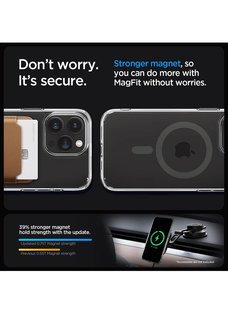 Spigen - Ultra Hybrid MagFit for iPhone 15 Pro Case Cover with MagSafe - Graphite - Image 1