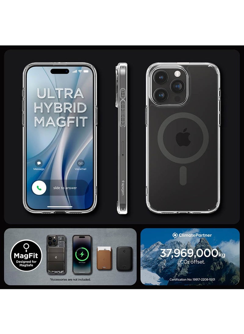 Spigen - Ultra Hybrid MagFit for iPhone 15 Pro Case Cover with MagSafe - Graphite - Image 1