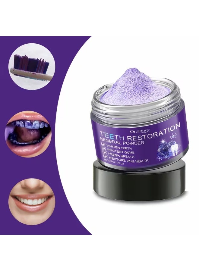 ORALHOE Discover the secret to healthier teeth and gums with this gentle yet effective powder that removes buildup enhances brightness supports oral health and leaves your breath feeling clean and refreshed - Image 1