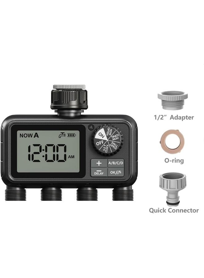 Egardenkart Egardenkart, Now A Water Timer for Garden - Multifunctional, Garden Irrigation Timer for Automatic Irrigation System | Automatic Watering Timer with Intelligent Technology | Garden Water Timer 4 Outlet  - Image 3