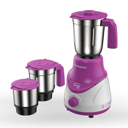 Crompton QUESTA DLX Mixer Grinder 100% Copper Motor & Motor Vent-X Technology (3 Stainless Steel Jars, Lavender) - Image 1