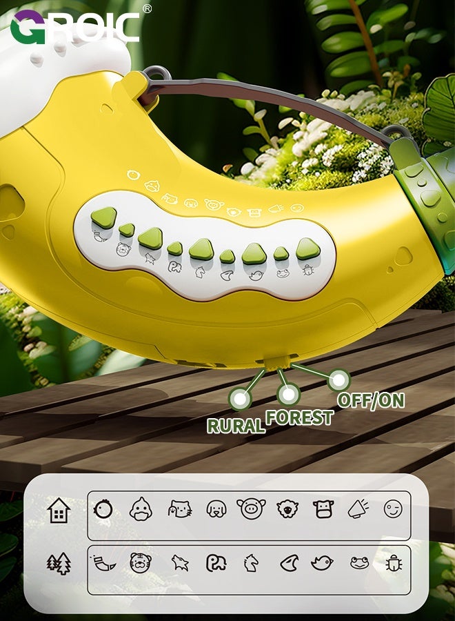 GROIC Mini Explorer Animal Caller Toys for Kids, Breathing Exerciser for Kids, Hunting Toy with 2 Mode 30 Sounds, 5 Levels Lights, Outdoor Discovery Play with 8" Horn Voice Changer Toys for Boys & Girls - Image 5