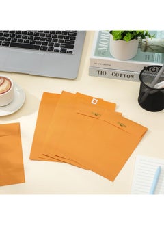 Teling 50 Pcs 5 X 7.5 Manilla Envelopes Clasp Envelope Kraft Catalog Envelope With Clasps Closure For Storing Mailing 28 Lb Kraft Paper Envelope For Office Document Business School Home (Yellow)  - Image 4