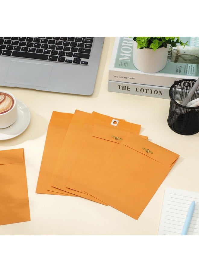 Teling - 50 Pcs 5 X 7.5 Manilla Envelopes Clasp Envelope Kraft Catalog Envelope With Clasps Closure For Storing Mailing 28 Lb Kraft Paper Envelope For Office Document Business School Home (Yellow) - Image 1