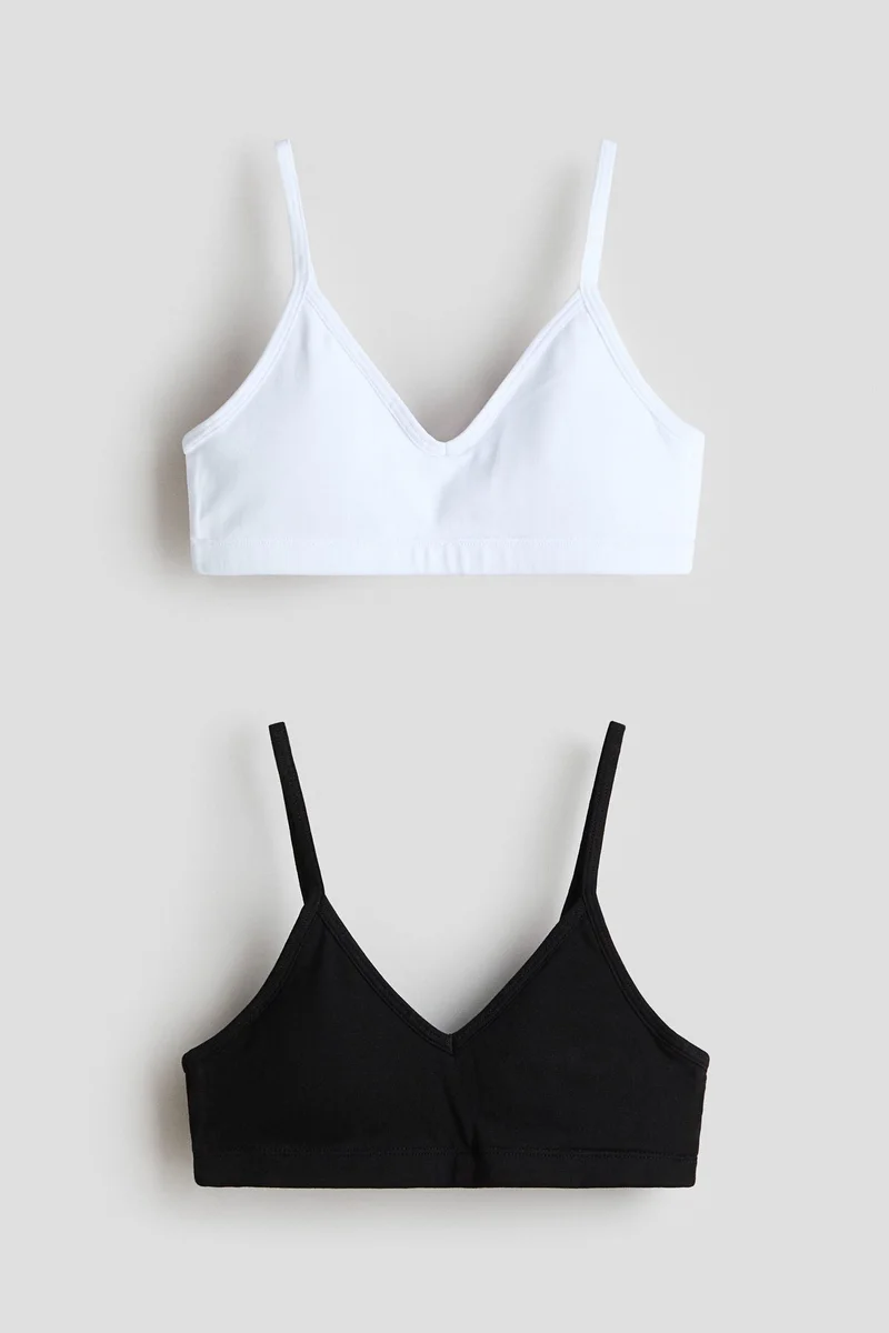 H&M 2-pack padded crop tops