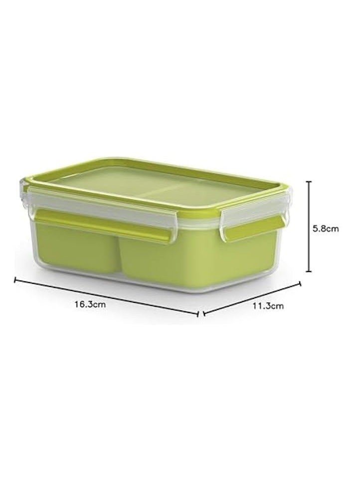 Green Tiger MasterSeal To Go Snack Box 0.55 Litre Food Container with 2 Inserts, Green, Plastic - Image 2