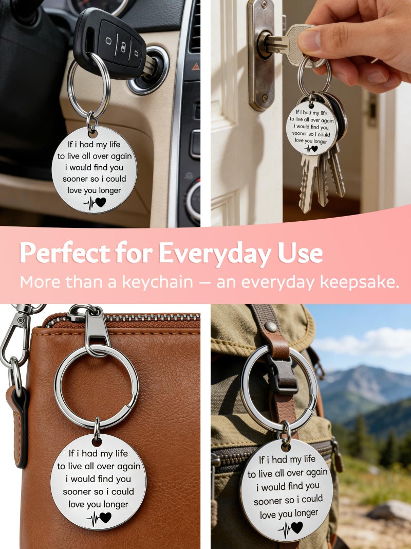 Lovingly Yours Anniversary Birthday Gifts for Men, Romantic Mens Keychain Gifts for Boyfriend Him Husband from Girlfriend Wife Gift Her Fiance, Valentines Day Gifts for Him Men Boyfriend Husband Her - Image 5